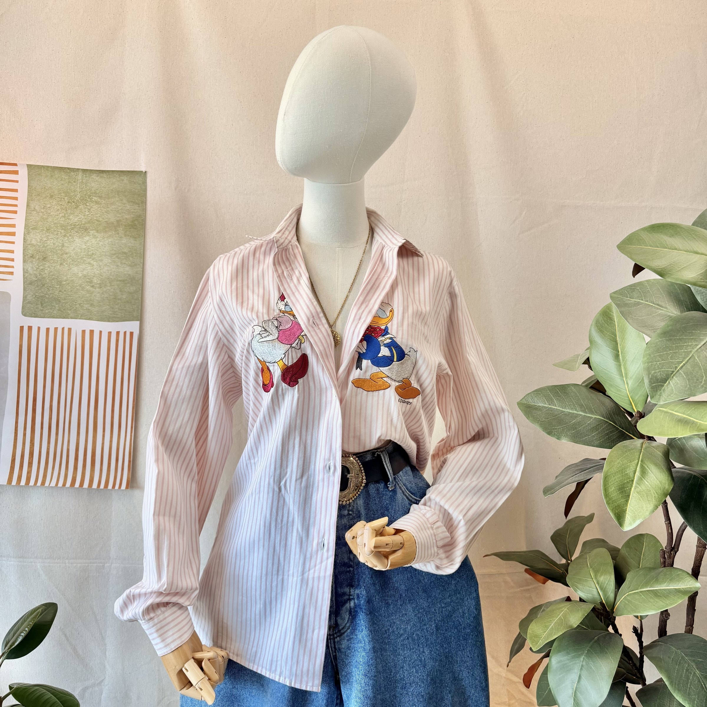 90s Pink Striped Shirt